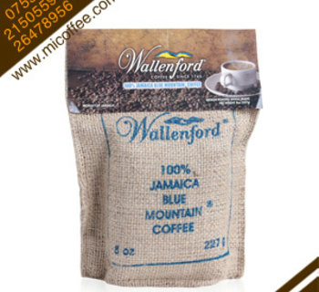 原裝進(jìn)口wallenford 100%牙買加藍(lán)山咖啡豆227g麻袋裝正品